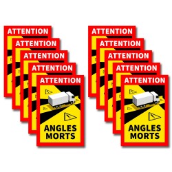 Lot de 10 Autocollants angles morts