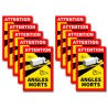 Lot de 10 Autocollants angles morts