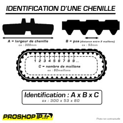 Chenille caoutchouc 230x48x62