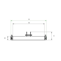 Lame niveleuse 2500mm pour 2,0 à 5,0T